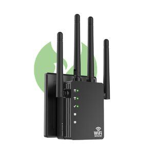 WiFi Extender Signal Booster 1200Mbps Long Range Repeater w Ethernet Port - New